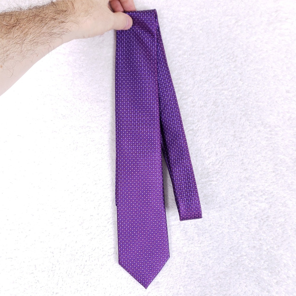 Sparks John Sparks Purple Necktie Mens OS Micro Geometric Textured Dress Tie